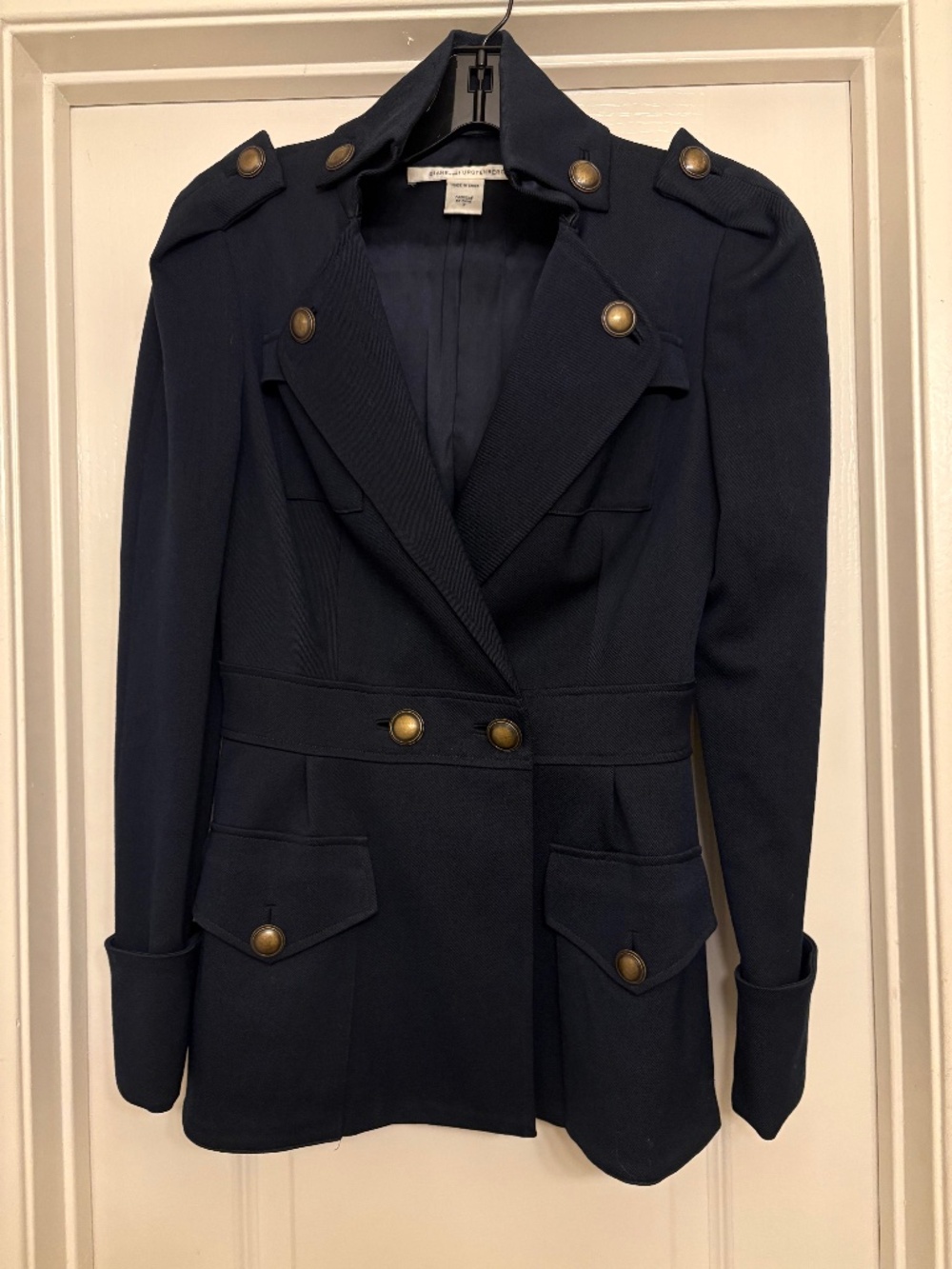 DVF Diane Von Firstenburg archival- Dark Navy Military Jacket size 2